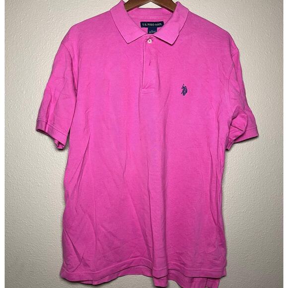 💗 U.S. Polo Assn. 🏇 Classic Pink Polo Shirt – L - Picture 1 of 5